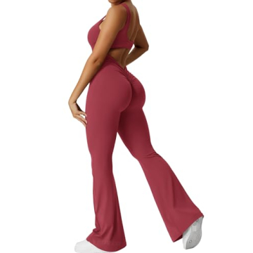YEOREO Sexy Backless Flared Jumpsuit - Perfect for Workouts and Outings