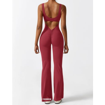 YEOREO Flared Jumpsuit for Women | Sexy Backless Design