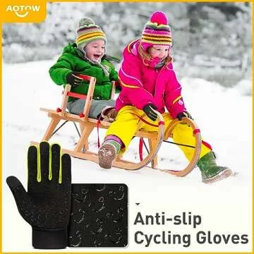 Kids Winter Warm Sports Gloves - Touchscreen & Anti-Slip
