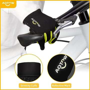 Kids Winter Warm Sports Gloves - Touchscreen & Anti-Slip