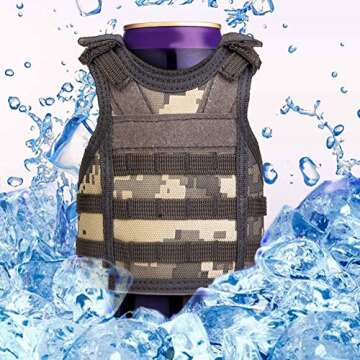 DSMY 3 pcs Bottle Vest Beverage Cooler Beer Home Mini Cider & Teal Jacket Party Bottle Cold Drink Adjustable Shoulder Straps (4-4)