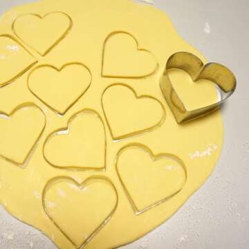 ALLTOP Heart-Shaped Biscuit Cutter Set - 5 Size Cookie Cutter for Valentine's Day Baking, Romantic Dessert Decoration, Anniversary Cooking & More