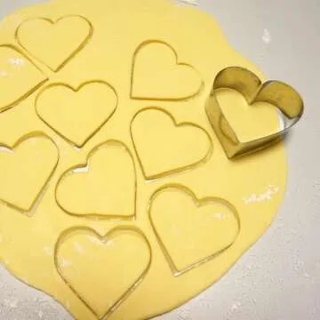 ALLTOP Heart-Shaped Biscuit Cutter Set - 5 Size Cookie Cutter for Valentine's Day Baking, Romantic Dessert Decoration, Anniversary Cooking & More
