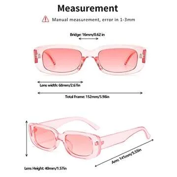 Dollger Rectangle Sunglasses Stylish UV Protection