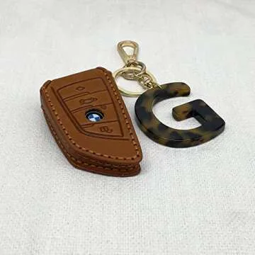 Stylish Junyuerly Acetate Initial g Key Chain for Women