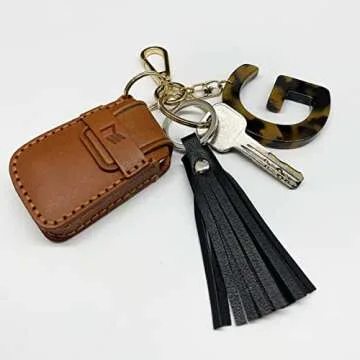 Stylish Junyuerly Acetate Initial g Key Chain for Women