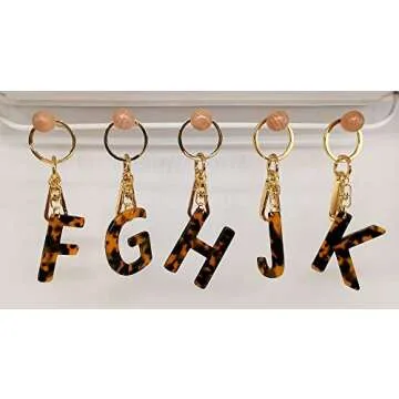 Stylish Junyuerly Acetate Initial g Key Chain for Women