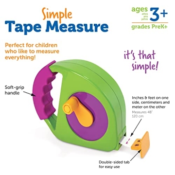 Learning Resources Tape Measure Toy for Kids, Durable & Fun
