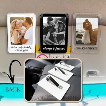 Custom Acrylic Car Visor Photo Clip – Personalized Gift for Loved Ones