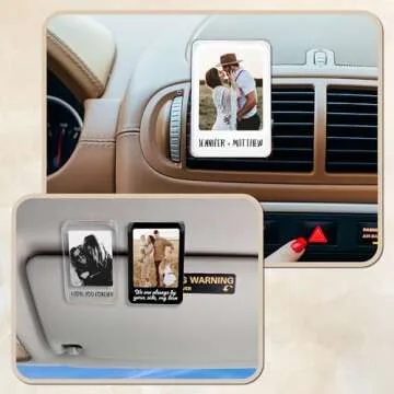Custom Acrylic Car Visor Photo Clip – Personalized Gift for Loved Ones