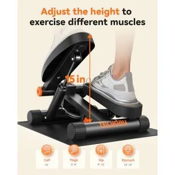 Niceday Mini Stepper with Resistance Bands for Home Fitness
