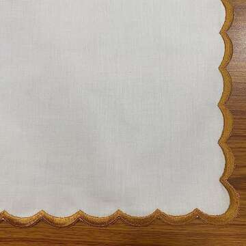 Elegant Ridhi White and Goldenrod Yellow Cotton Napkins