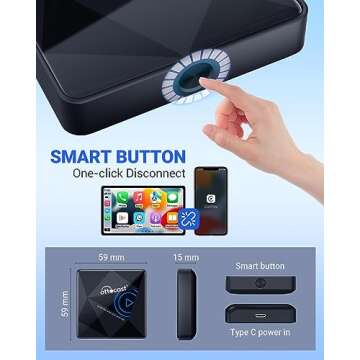 OTTOCAST U2Air Pro Wireless CarPlay Adapter for iPhone - 2025 Wired to Wireless CarPlay Dongle - Dual-Band WiFi, Low Latency, Online Update, Plug Play for Factory OEM Wired CarPlay Cars