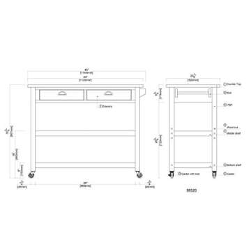Explore the Boraam Sonoma Kitchen Cart for Your Kitchen Needs
