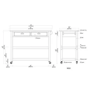 Explore the Boraam Sonoma Kitchen Cart for Your Kitchen Needs