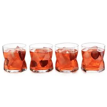 LIBBEY Rhombus Drinking Glasses Collection 4-piece Set (Rock 11.9oz)