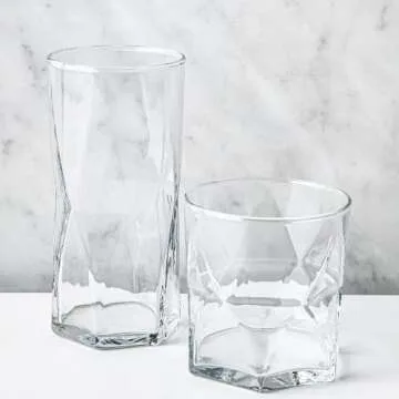 LIBBEY Rhombus Drinking Glasses Collection 4-piece Set (Rock 11.9oz)