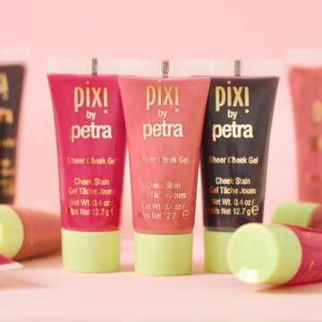 Pixi Beauty Sheer Cheek Gel - Rosy | Gel Blush For A Sheer Flush Of Colour | Oil-Free & Fragrance-Free Hydrating Liquid Blush | 0.45 Fl Oz