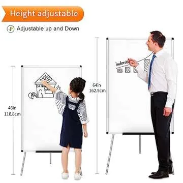 VIZ-PRO Magnetic Portable Easel Dry Erase Board - Ideal for All Occasions