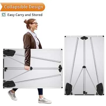 VIZ-PRO Portable Magnetic Easel Dry Erase Board