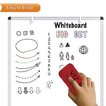VIZ-PRO Portable Magnetic Easel Dry Erase Board