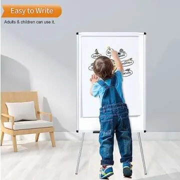 VIZ-PRO Portable Magnetic Easel Dry Erase Board
