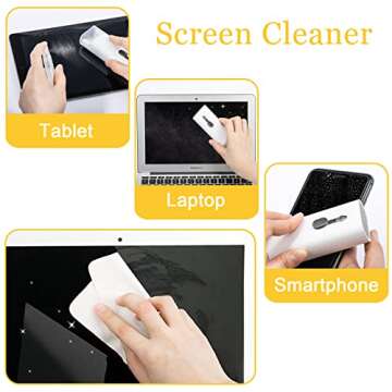 walrfid Laptop Screen Keyboard Earbud Cleaner Kit for Airpods Pro MacBook iPad iPhone iPod, Multi-Function Airpod Cleaning Pen Brush Tool Key Remover for Phone Computer Headphone PC Monitor TV