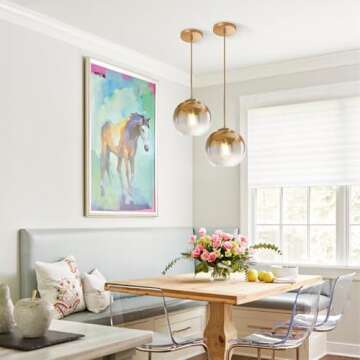 KCO Lighting Modern Gold Glass Pendant Lights for Home