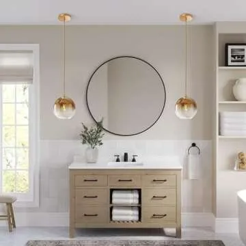 KCO Lighting Modern Gold Glass Pendant Lights for Home