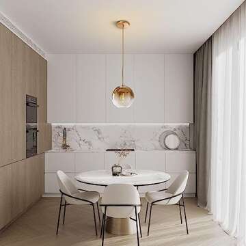 KCO Lighting Modern Gold Glass Pendant Lights for Home