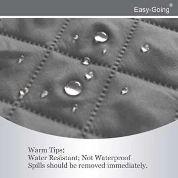 Easy-Going Reversible Couch Cover for 3 Cushion Couch Sofa Cover for Dogs Water Resistant Furniture Protector Cover with Foam Sticks Elastic Straps for Pet Cat (Sofa, Gray/Light Gray)