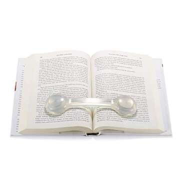 Bookmark/Weight-Page Holder-Holds Books Open and in Place-Clear-by Superior Essentials
