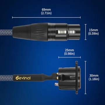 Devinal XLR Pass Through Cable for Seamless Audio Connection