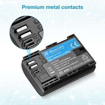 Powerextra LP-E6NH Batteries for Canon Cameras | 2950mAh