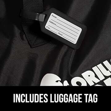 Gorilla Grip Car Seat Travel Bag, Easy Carry Gate Check Airport Case,Water Resistant Protector Bags, Padded Straps, Fits Infant Carriers, Convertible and Booster Seats, Cover, Onyx