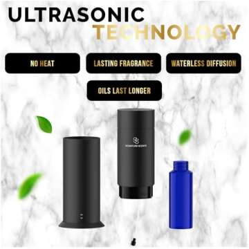 Signature Scents - Waterless Essential Oil Hotel Scent Diffuser - Cold-Air Diffuser Machine - 1000 sq. ft. Coverage - Waterless Air Diffuser for Home, Office & Hotel (Black)