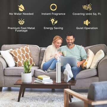 Signature Scents - Waterless Essential Oil Hotel Scent Diffuser - Cold-Air Diffuser Machine - 1000 sq. ft. Coverage - Waterless Air Diffuser for Home, Office & Hotel (Black)