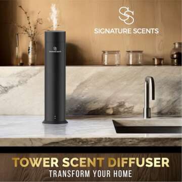 Signature Scents - Waterless Essential Oil Hotel Scent Diffuser - Cold-Air Diffuser Machine - 1000 sq. ft. Coverage - Waterless Air Diffuser for Home, Office & Hotel (Black)