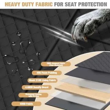 Lekereise Dog Car Seat Cover for Pet Travel Comfort