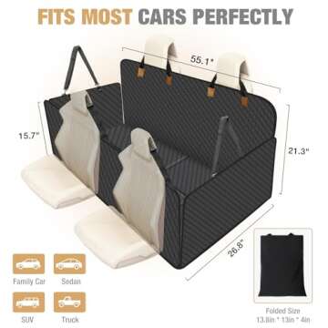 Lekereise Dog Car Seat Cover for Pet Travel Comfort