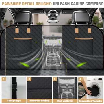 Lekereise Dog Car Seat Cover for Pet Travel Comfort