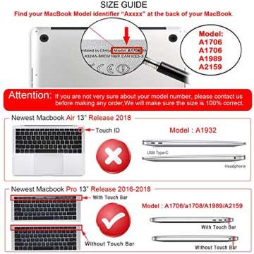 iCasso Compatible with MacBook Pro 13 inch Case 2024 2023 2022-2016, M2 M1 A2338 A2251 A2289 A2159 A1989 A1708 A1706, Protective Hard Shell Case+Keyboard Cover+Screen Protector,Abstract Scenery
