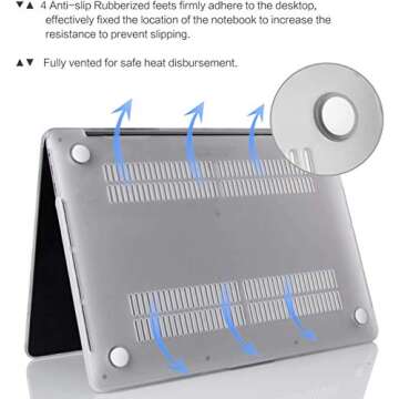 iCasso Compatible with MacBook Pro 13 inch Case 2024 2023 2022-2016, M2 M1 A2338 A2251 A2289 A2159 A1989 A1708 A1706, Protective Hard Shell Case+Keyboard Cover+Screen Protector,Abstract Scenery