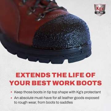 Kg's Boot Guard Brush On Toe Protection – Brush On Liquid for Tough, Long-Lasting Safety Protectio...