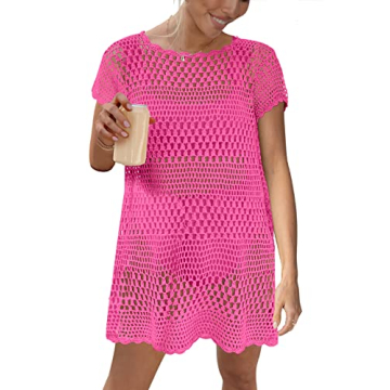 Caracilia Women Swimsuit Coverup - Crochet Bathing Suit Cover Ups for Swimwear - Summer Beach Dress ...