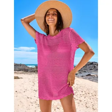 Caracilia Crochet Swimsuit Coverup for Women - Summer Beach Dress