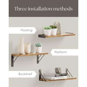 BAYKA Floating Wall Shelves - Stylish Storage & Decor