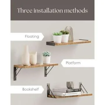 BAYKA Floating Wall Shelves - Stylish Storage & Decor