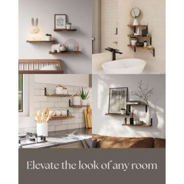 BAYKA Floating Wall Shelves - Stylish Storage & Decor
