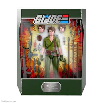 Super7 ULTIMATES! G.I. Joe Lady Jaye - 7" G.I. Joe Action Figure with Accessories Classic Cartoon Co...